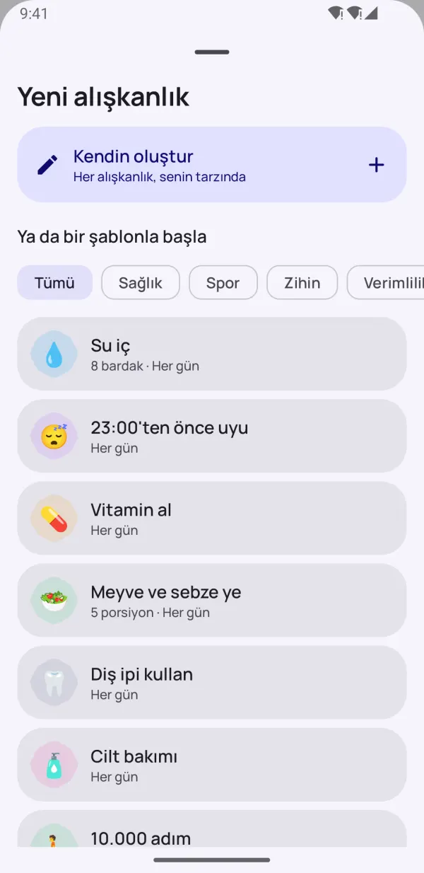 40 şablonla saniyede başla