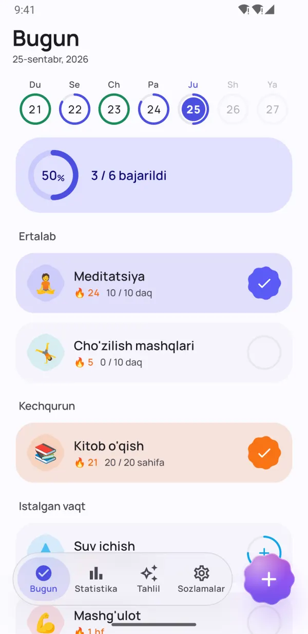 Odatni belgilash