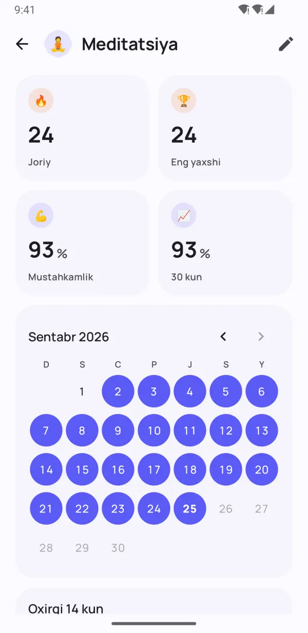 Seriya, muzlatish va odat mustahkamligi