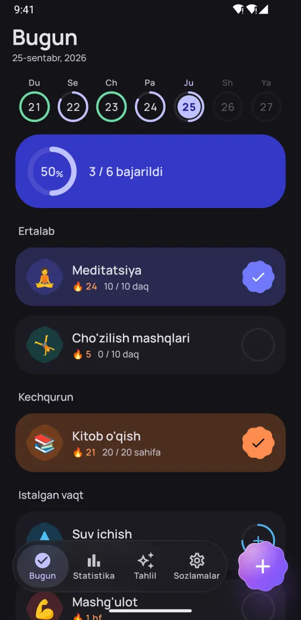 Odatni belgilash
